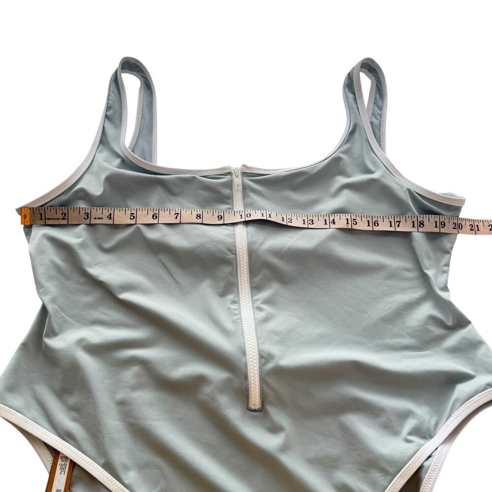 NWT SKIMS  Zip Up Swim Scoop Neck One Piece - Pacific Plus Size‎ 3X New XXXL - Picture 12 of 15